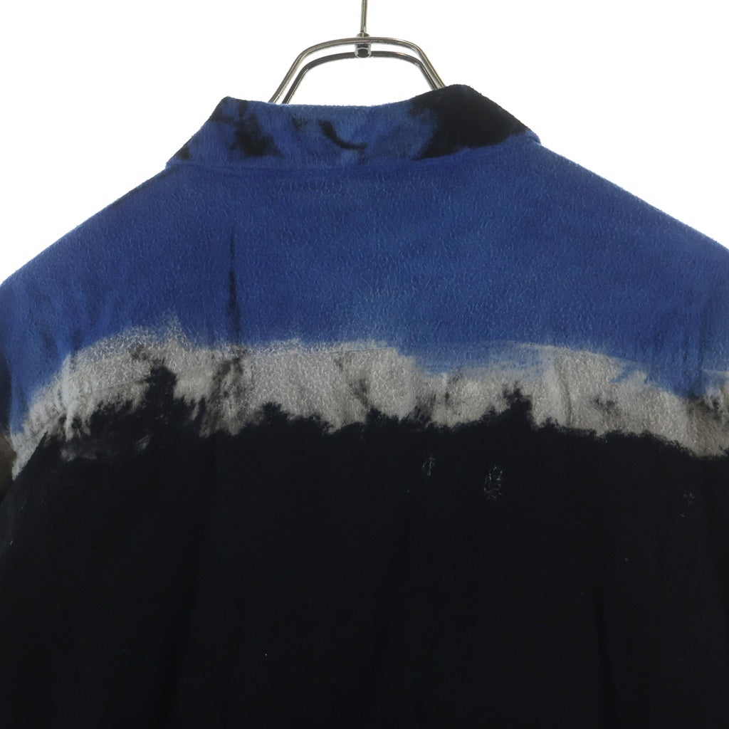 NO BRAND(ノーブランド) NOMARHYTHM TEXTILE Hand Dyed Shirt ノーマリズムテキスタイル ハンドダイ 長袖シャツ ブラック/ブルー N40-DSM SH 01