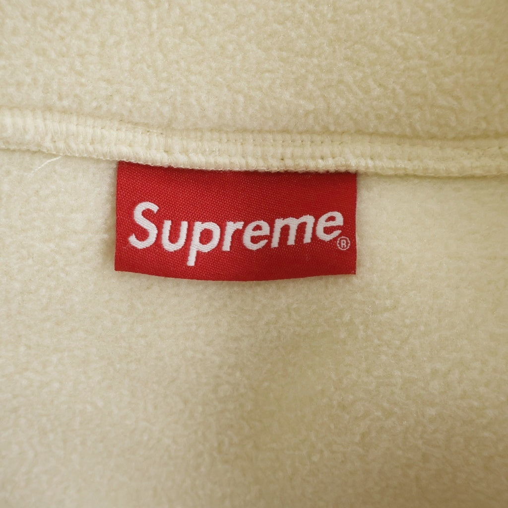 SUPREME(シュプリーム) 21AW Polartec Half Zip Pullover フリースハーフジップ ボックスロゴ プルオーバー アイボリー