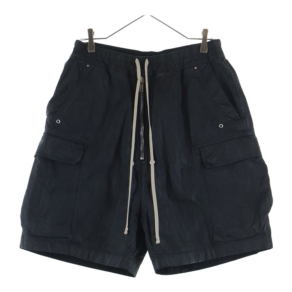 DRKSHDW(ダークシャドウ) 25SS CARGOBELA SHORTS カーゴパンツ フラップポケット ドローコード ショートパンツ ブラック DU01F4369 DBK