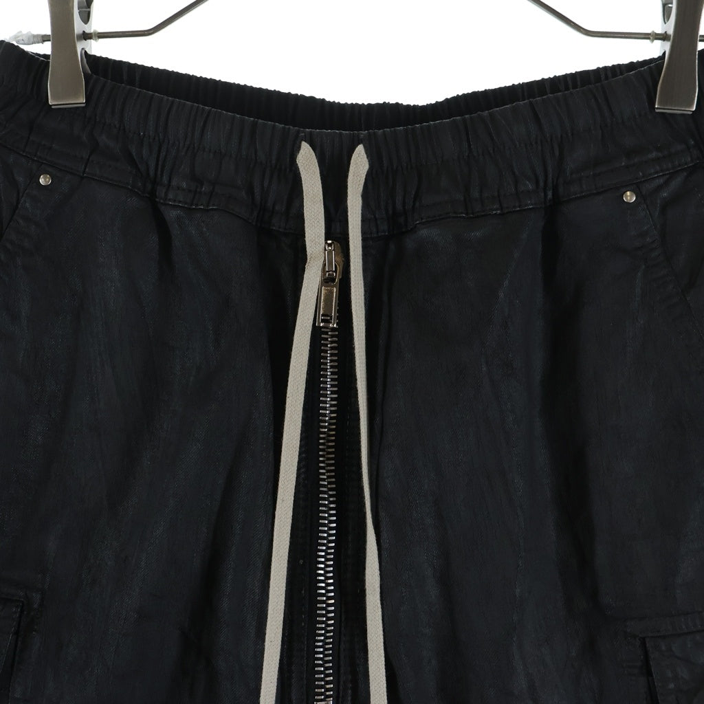 DRKSHDW(ダークシャドウ) 25SS CARGOBELA SHORTS カーゴパンツ フラップポケット ドローコード ショートパンツ ブラック DU01F4369 DBK