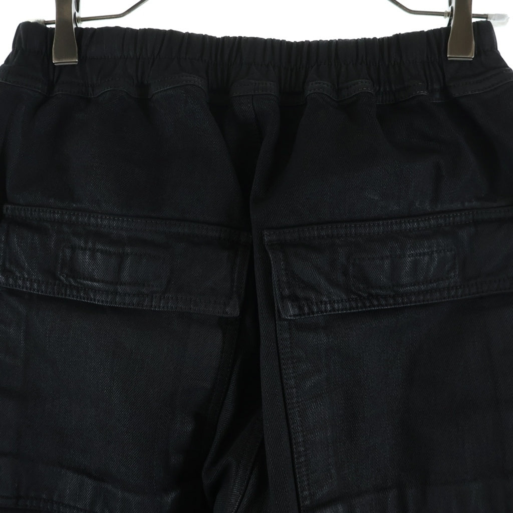 DRKSHDW(ダークシャドウ) 26AW DOUBLE CARGO JUMBO BELAS ワイドレグ カーゴパンツ ドローコード フラップポケット ブラック DU02E7398-BW