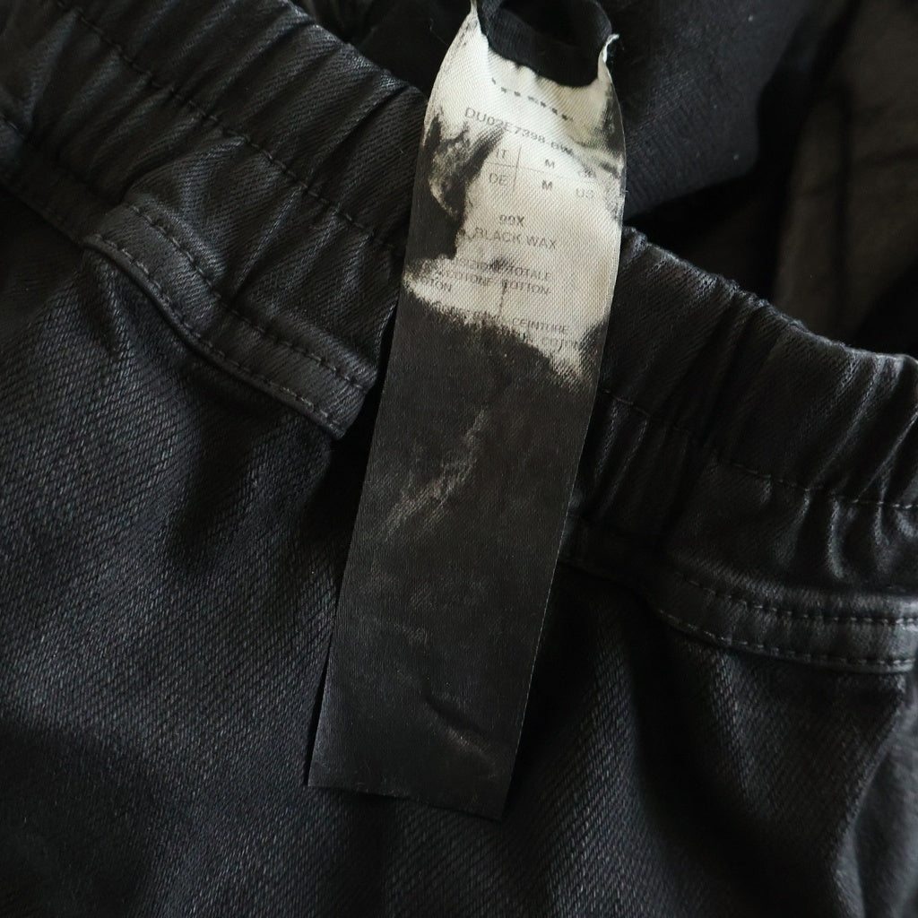 DRKSHDW(ダークシャドウ) 26AW DOUBLE CARGO JUMBO BELAS ワイドレグ カーゴパンツ ドローコード フラップポケット ブラック DU02E7398-BW