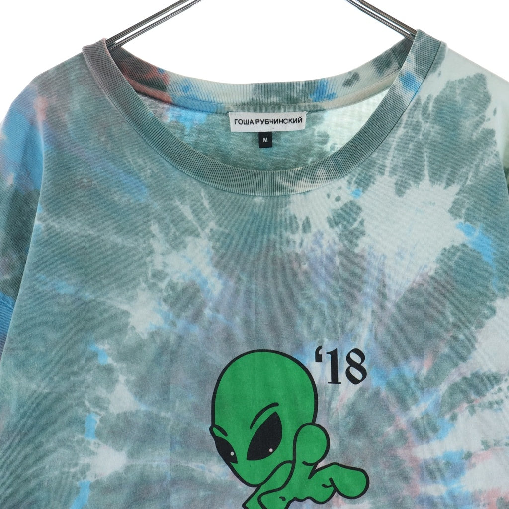 Gosha Rubchinskiy(ゴーシャラブチンスキー) 18SS エイリアンプリント タイダイTシャツ カットソー ドーバー限定 コットン マルチカラー G012-T008