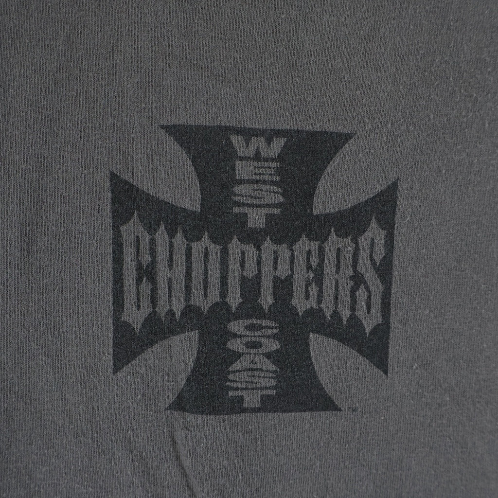 VINTAGE(ヴィンテージ) 90-00s WEST COAST CHOPPERS IRON CROSS ウェストコーストチョッパーズ アイアンクロス 両面プリント 半袖Tシャツ カットソー グレー