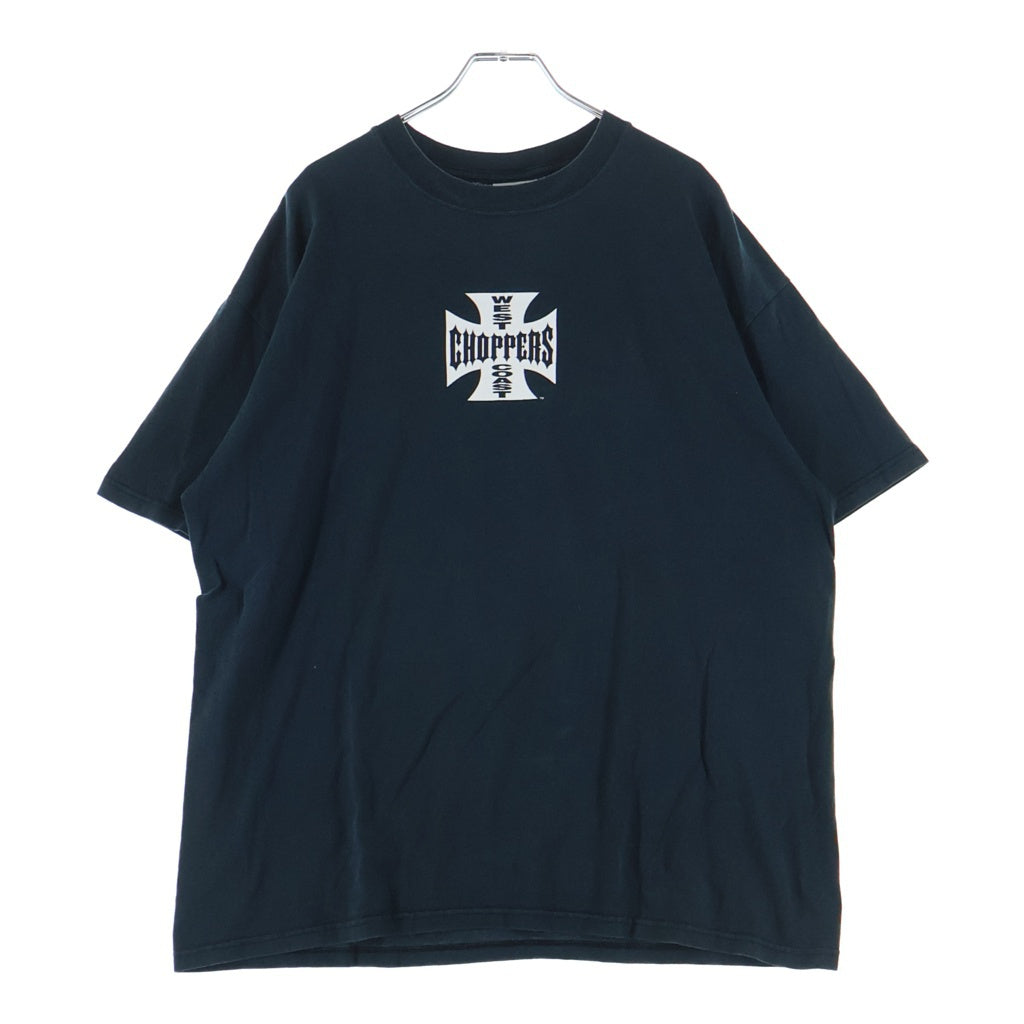 VINTAGE(ヴィンテージ) 90-00s WEST COAST CHOPPERS IRON CROSS ウェストコーストチョッパーズ アイアンクロス 両面プリント 半袖Tシャツ カットソー ブラック