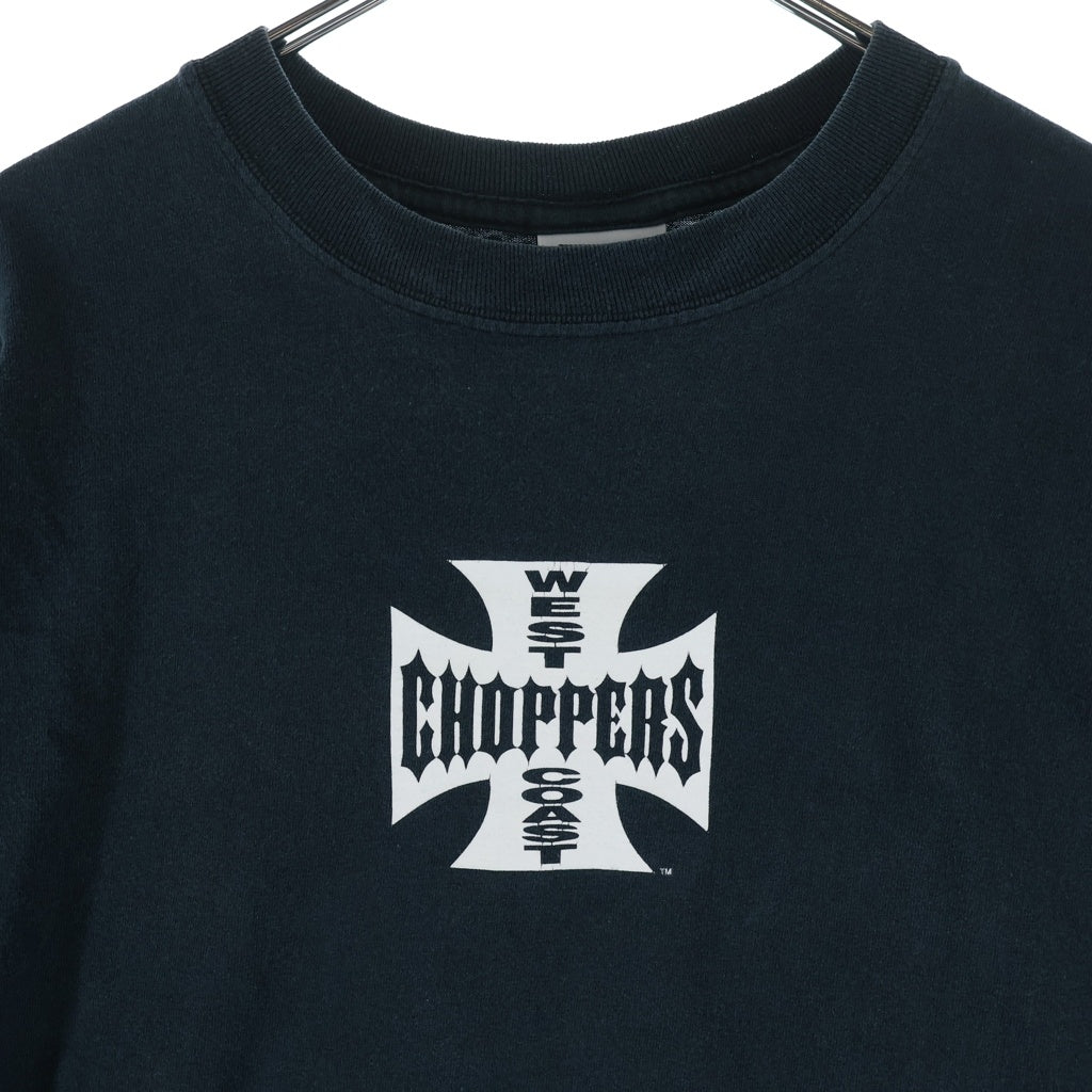 VINTAGE(ヴィンテージ) 90-00s WEST COAST CHOPPERS IRON CROSS ウェストコーストチョッパーズ アイアンクロス 両面プリント 半袖Tシャツ カットソー ブラック