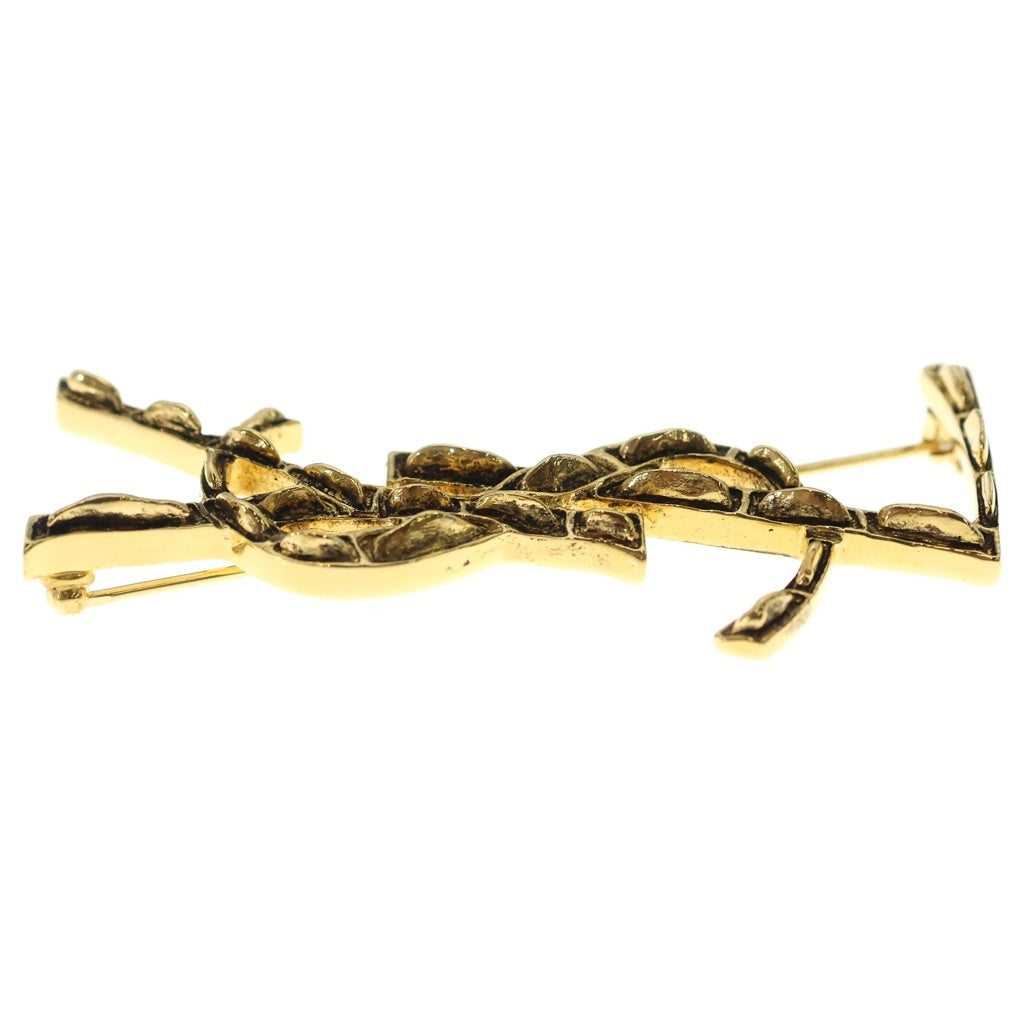 SAINT LAURENT PARIS(サンローランパリ) YSLカサンドラ ブローチ ゴールドチャーム レディース
