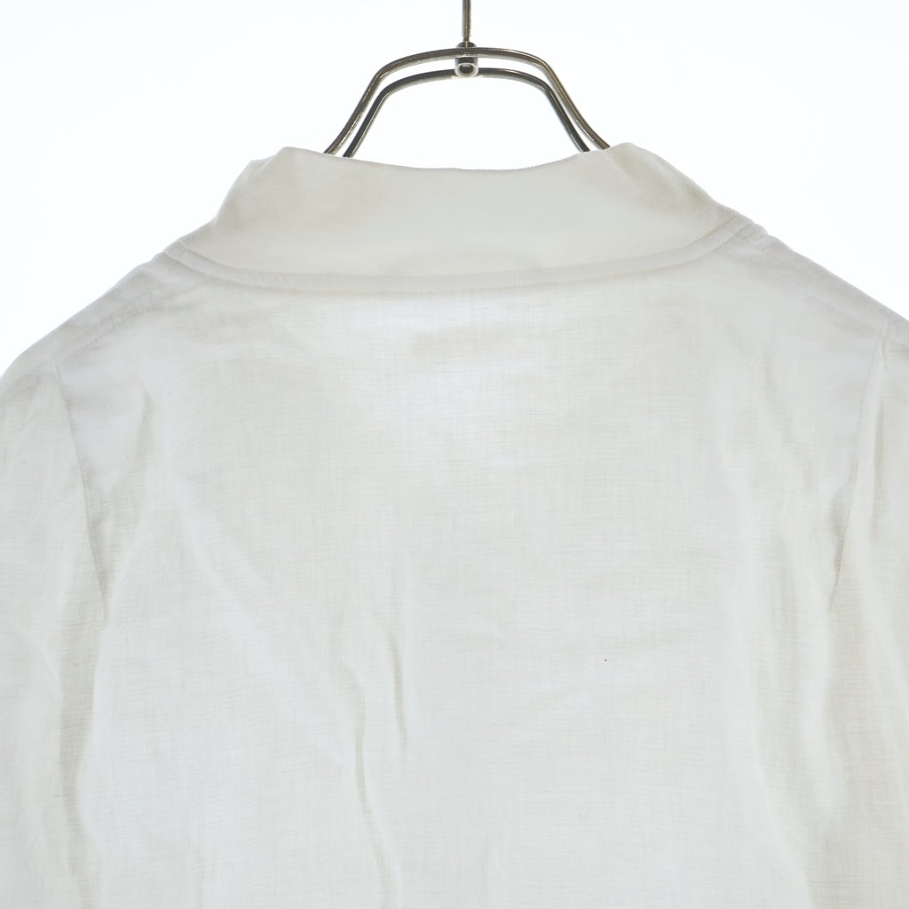COMOLI(コモリ) 24SS リネンWクロス ジップブルゾン Z01-01019 ホワイト