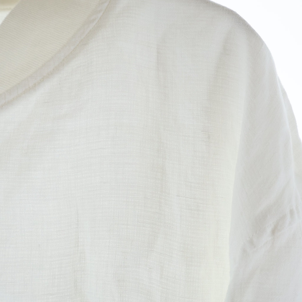 COMOLI(コモリ) 24SS リネンWクロス ジップブルゾン Z01-01019 ホワイト