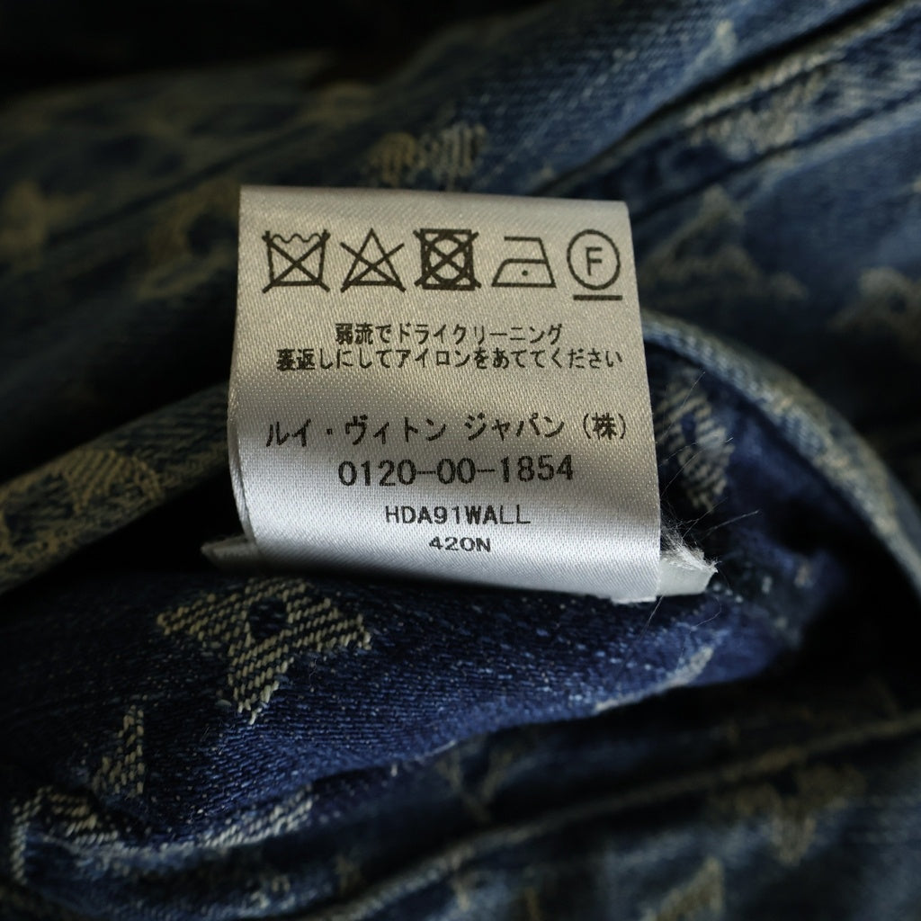 SUPREME(シュプリーム) 17AW× LV Jacquard Denim Trucker Jacket ルイヴィトン モノグラムジャガードトラッカーデニムジャケット インディゴ