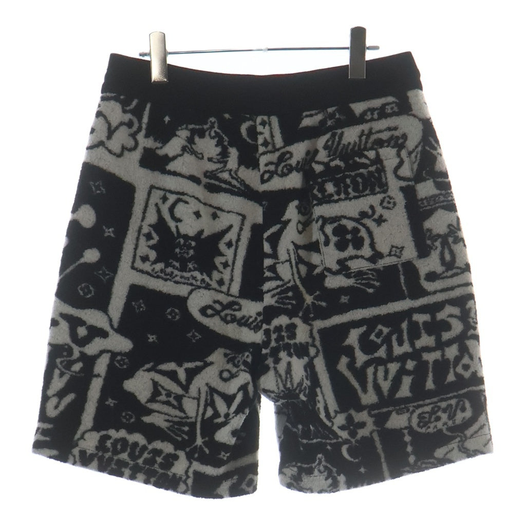 LOUIS VUITTON(ルイヴィトン) 23SS LVコミックスフリースショーツ ハーフパンツ RM231 VY6 HOY61W ブラック/ホワイト