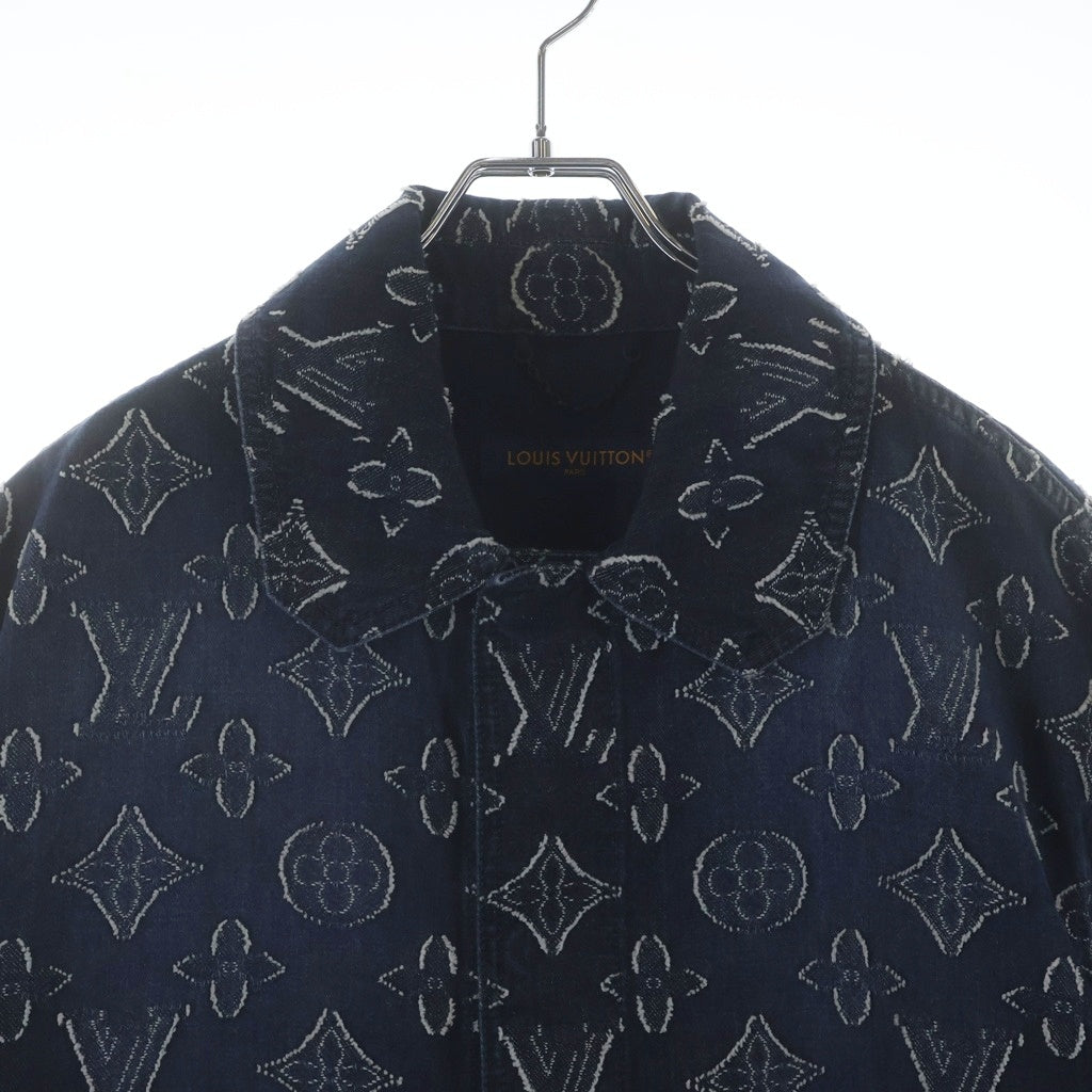 LOUIS VUITTON(ルイヴィトン) 23AW モノグラム 半袖デニムシャツ インディゴ RM232 ARS HPS73W
