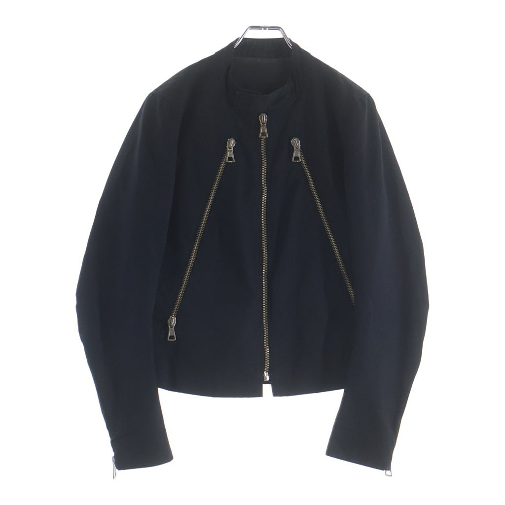 Maison Martin Margiela(メゾンマルタンマルジェラ) 4 07SS Archive ここのえ期 5ZIP RIDERS JACKET COTTON 5ジップ ライダース ジャケット コットン ハノ字 ブラック