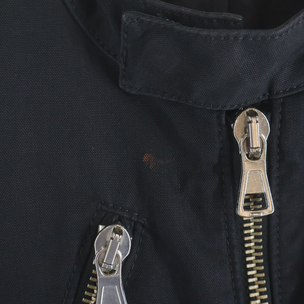Maison Martin Margiela(メゾンマルタンマルジェラ) 4 07SS Archive ここのえ期 5ZIP RIDERS JACKET COTTON 5ジップ ライダース ジャケット コットン ハノ字 ブラック