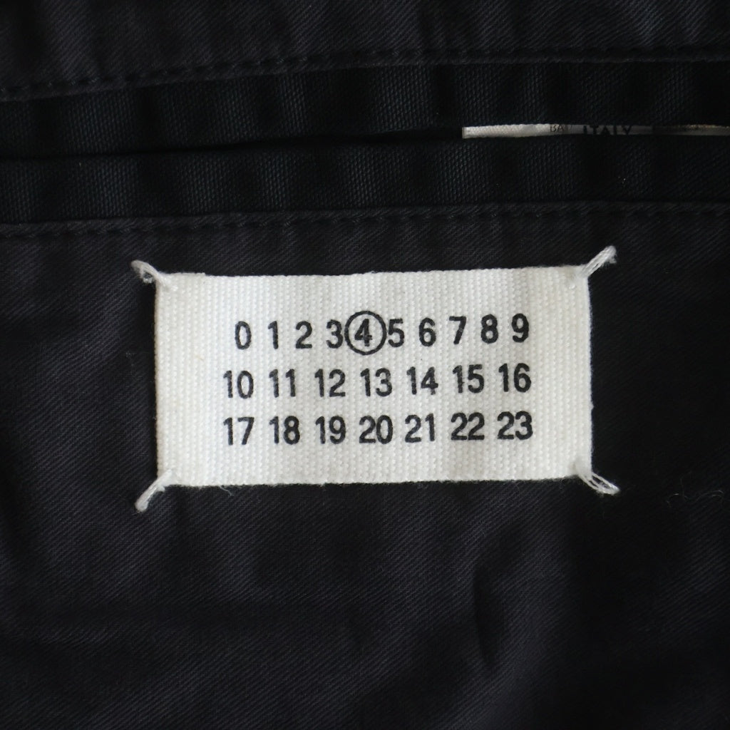 Maison Martin Margiela(メゾンマルタンマルジェラ) 4 07SS Archive ここのえ期 5ZIP RIDERS JACKET COTTON 5ジップ ライダース ジャケット コットン ハノ字 ブラック