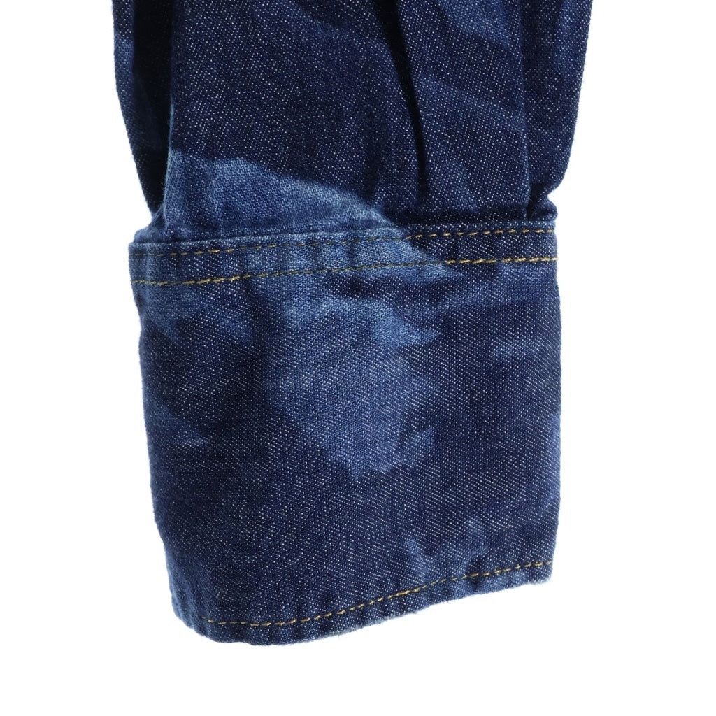 DSQUARED2(ディースクエアード) CAMO WESTERN DENIM SHIRT S75DL0338 カモ柄 ウエスタン デニム長袖シャツ ブルー