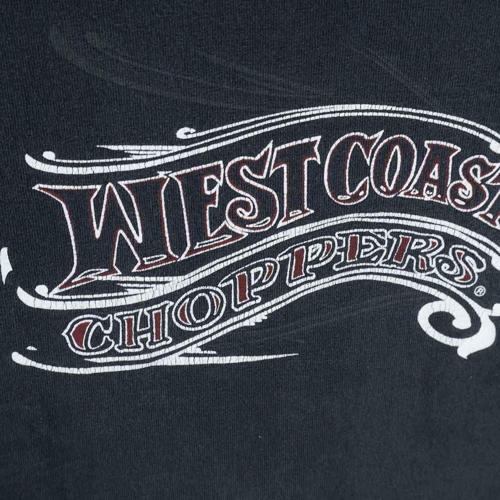 VINTAGE(ヴィンテージ) 90-00s WEST COAST CHOPPERS ウェストコーストチョッパーズ 両面プリント 半袖Tシャツ カットソー ブラック