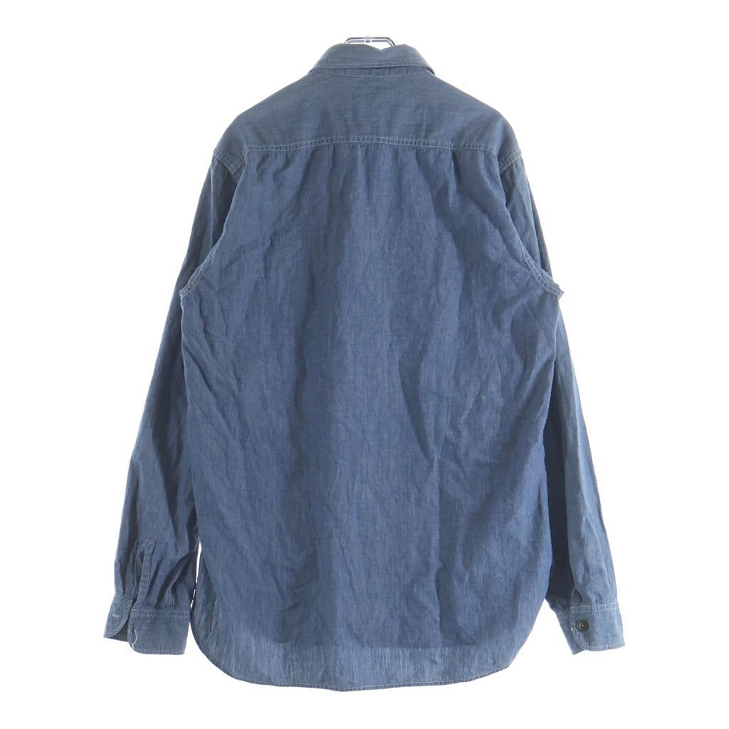 LEE(リー) 50-60s VINTAGE CHAMBRAY SHIRT シャンブレー 長袖シャツ 黒タグ マチ付き ヴィンテージ ブルー