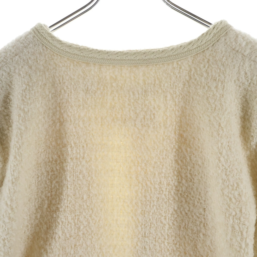 CELINE(セリーヌ) HEDI WOOL NO COLLAR JACKET エディ期 ツイード ウール ノーカラージャケット アイボリー レディース 2V55Q227V
