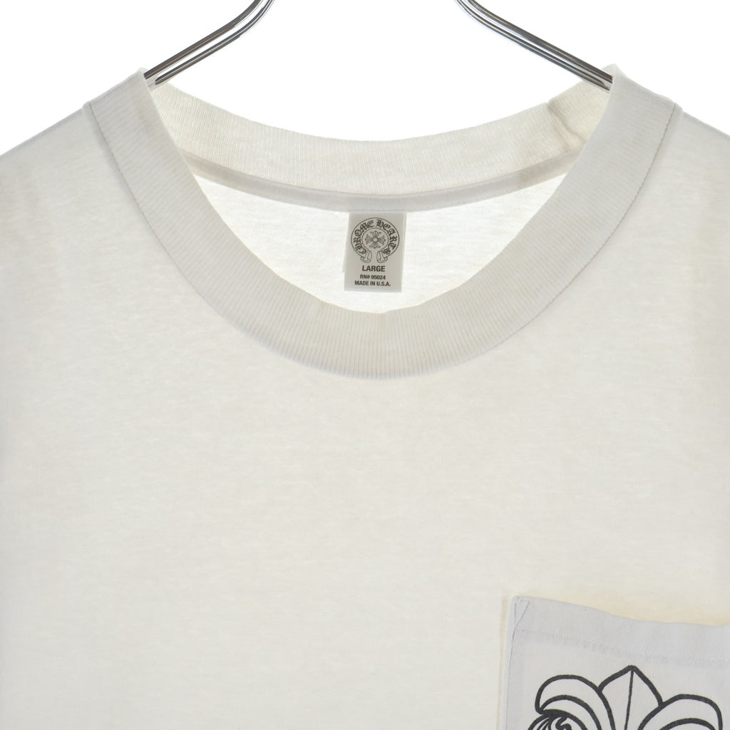 CHROME HEARTS(クロムハーツ) OLD BS FLEUR T-BAR S/S TEE オールド ビーエスフレア 半袖プリントTシャツ ホワイト