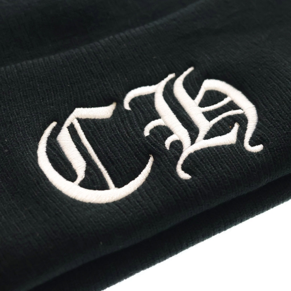 CHROME HEARTS(クロムハーツ) CH LOGO BEANIE CHロゴ 刺繍 ニット帽 ブラック