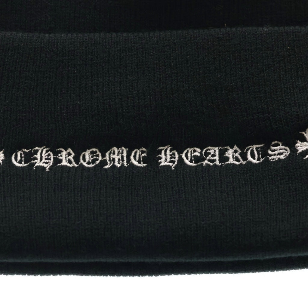 CHROME HEARTS(クロムハーツ) CH LOGO BEANIE CHロゴ 刺繍 ニット帽 ブラック