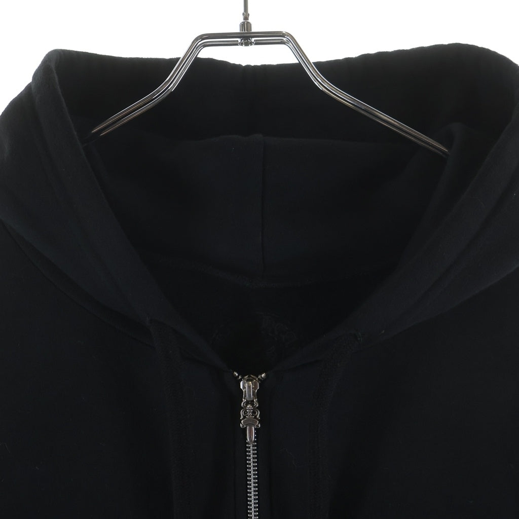 CHROME HEARTS(クロムハーツ) SWTSHRT HD ZIP アームロゴプリントジップアップパーカー ブラック