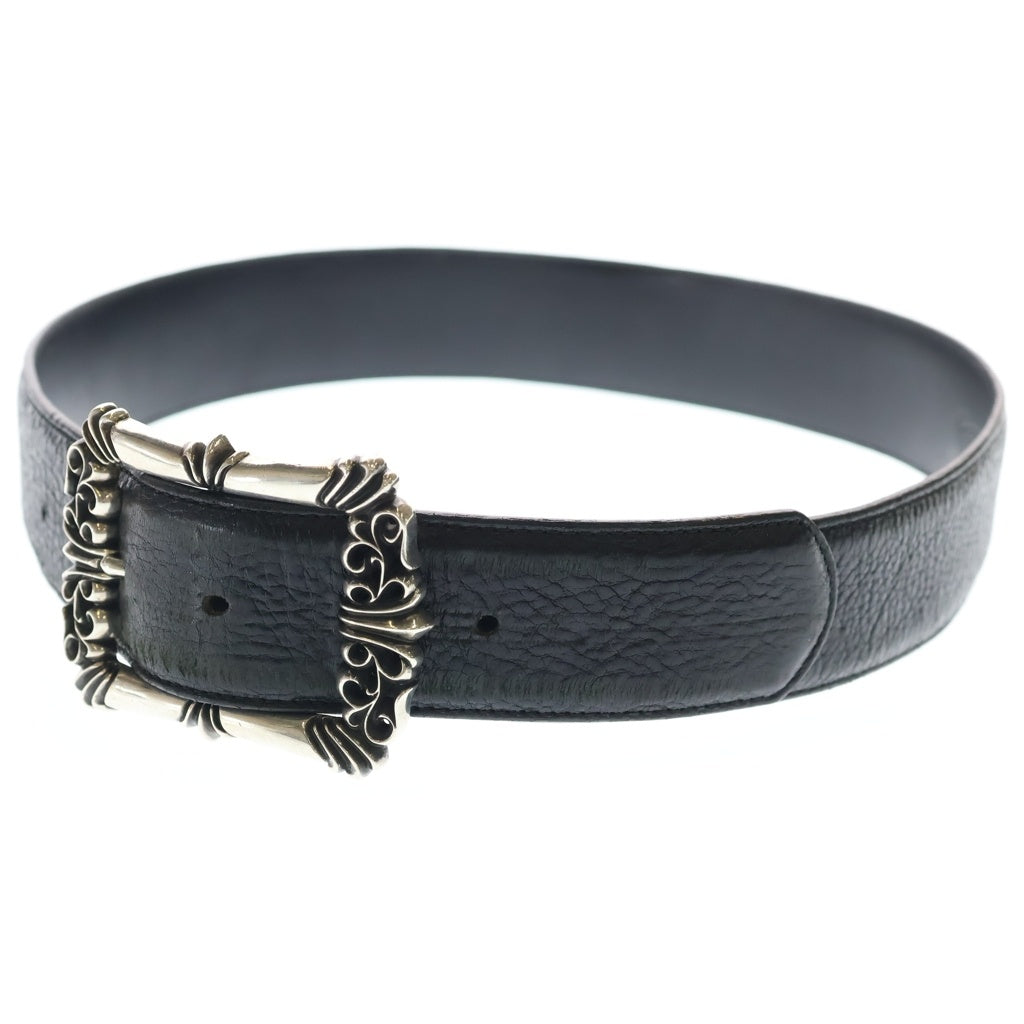 CHROME HEARTS(クロムハーツ) BLT FILIGREE OTJ フィリグリーOTJバックル レザーベルト ブラック/シルバー