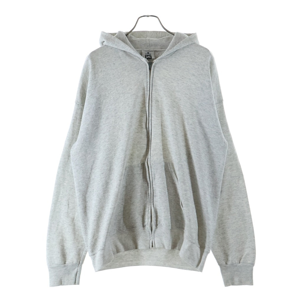 VINTAGE(ヴィンテージ) 80-90s Zip Up Hoodie LLタグ ジップアップ フーディー パーカー 霜降り 無地 グレー