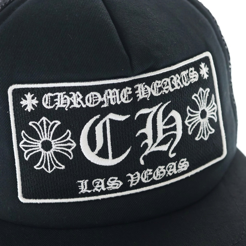 CHROME HEARTS(クロムハーツ) TRUCKER CAP LAS CHパッチ メッシュ トラッカーキャップ 帽子 ブラック