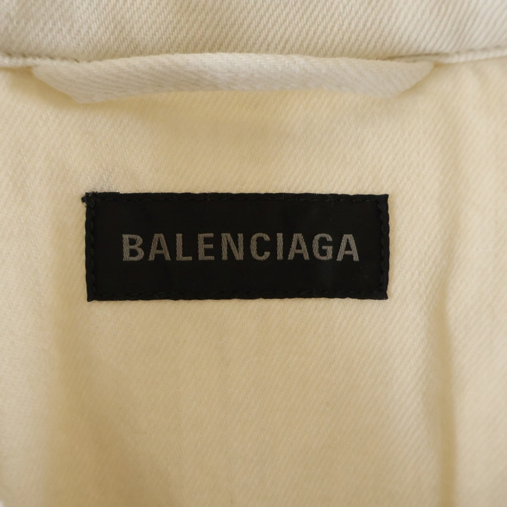 BALENCIAGA(バレンシアガ) OVERSIZED PADDED DENIM JACKET 681689 TNW03 オーバーサイズ パデッド デニムジャケット ホワイト