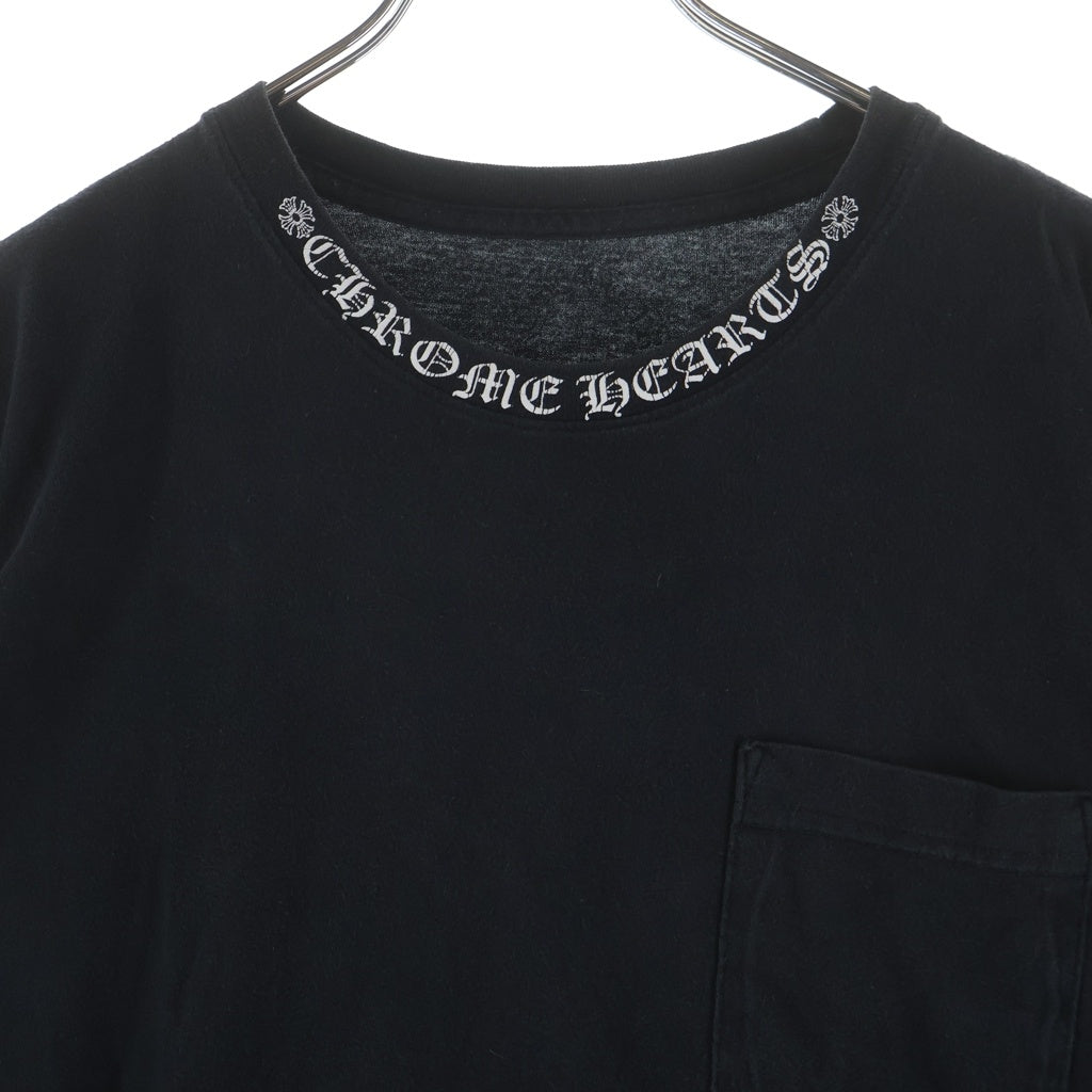 CHROME HEARTS(クロムハーツ) NECK LOGO PRINT TEE ネックロゴ プリント 半袖Tシャツ カットソー ブラック