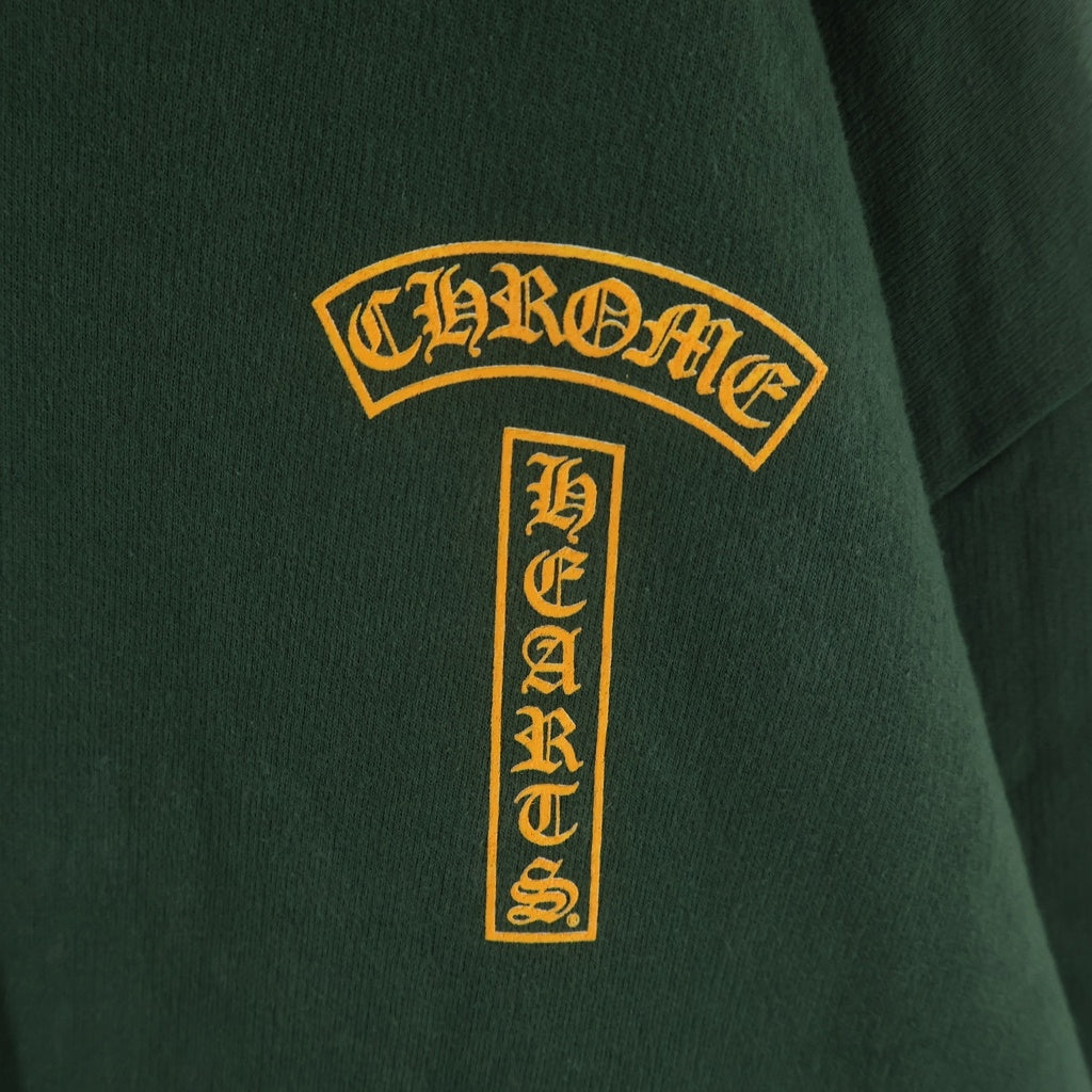 CHROME HEARTS(クロムハーツ) BACK ARCH LOGO SCROLL RABEL USA PRINT HOODIE バックアーチロゴ スクロールラベル プリント プルオーバーフーディ パーカー ダークグリーン
