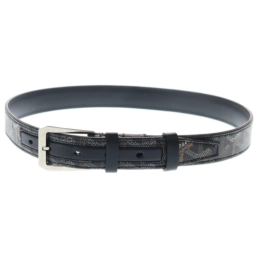 GOYARD(ゴヤール) LLeather Belt ヘリンボーンフレガット レザーベルト ブラック