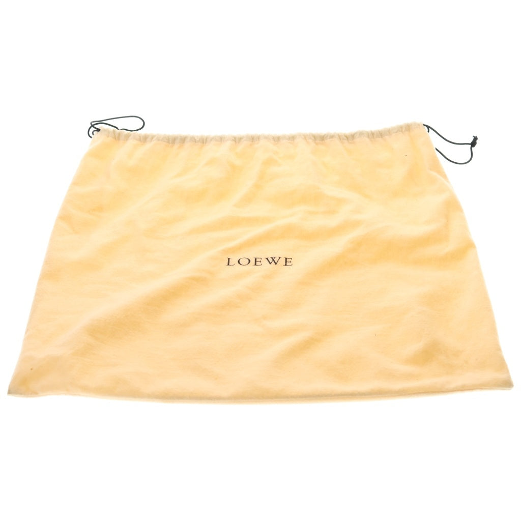 LOEWE(ロエベ) Leather Hand Bag 2WAY アナグラム レザーボストン ハンド ショルダーバッグ ブラック レディース