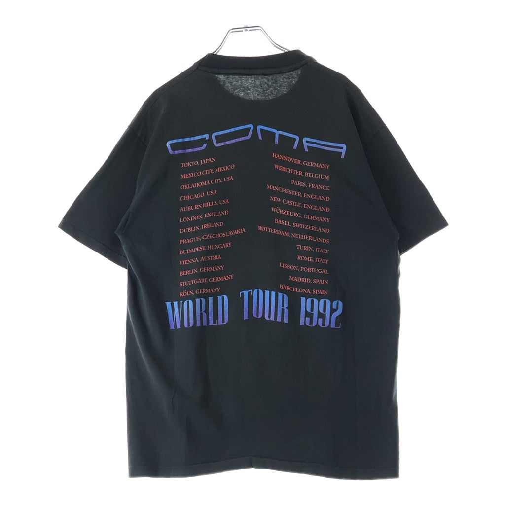VINTAGE(ヴィンテージ) 90s GUNS N' ROSES COMA TOUR 1992 ガンズアンドローゼズ バンド 半袖Tシャツ カットソー ブラック