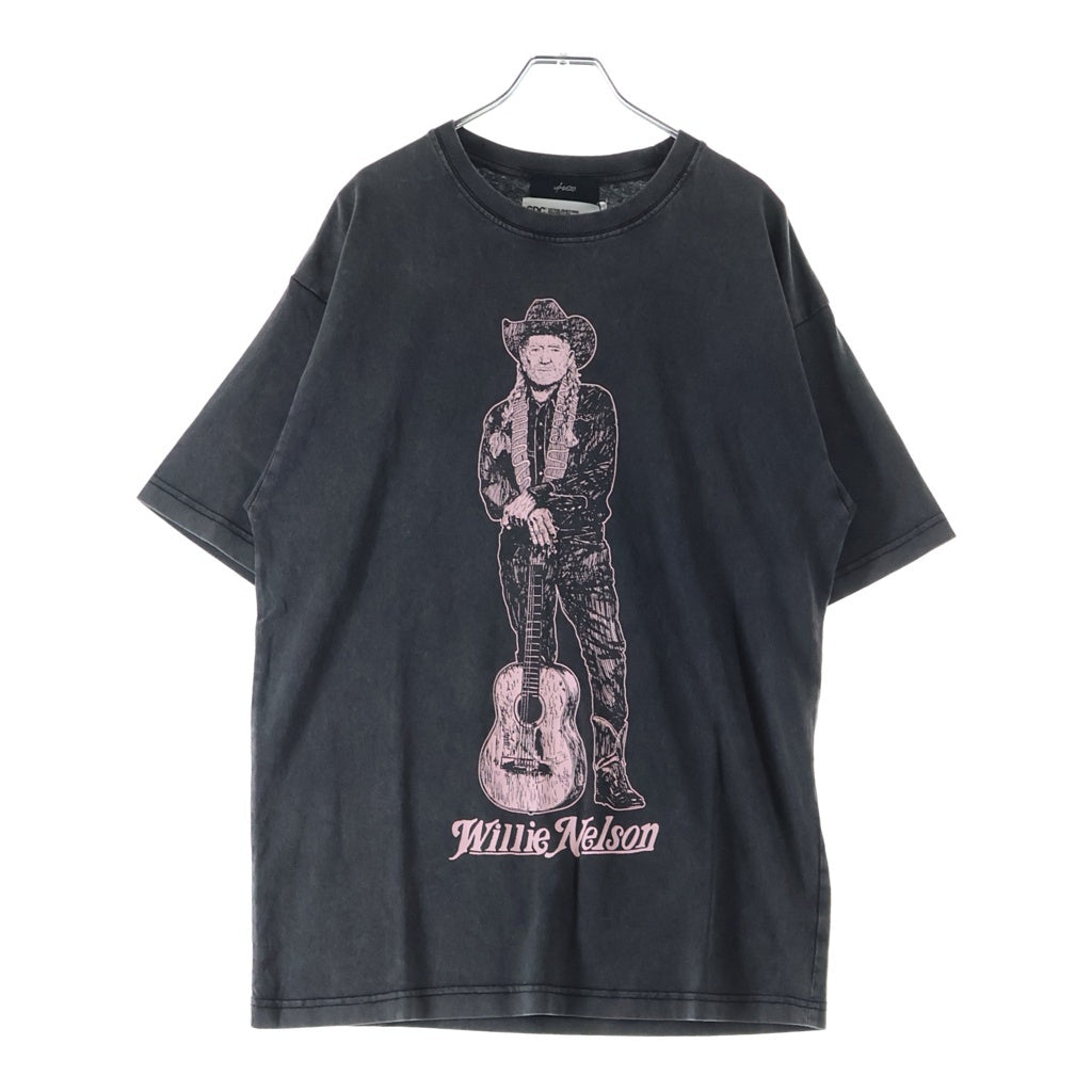 GDC(ジーディーシー) WILLIE NELSON GUITAR TEE ウィリーネルソン 半袖Tシャツ カットソー ブラック