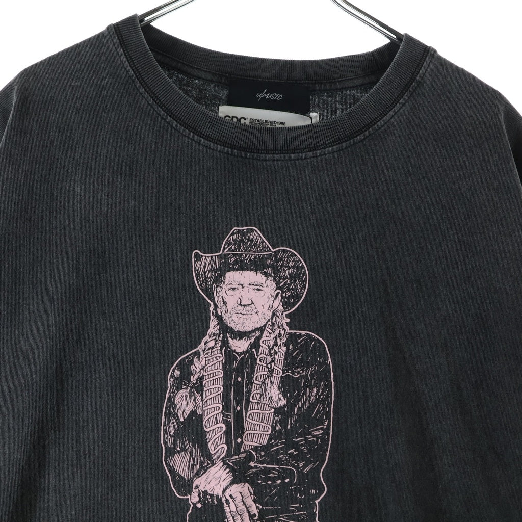 GDC(ジーディーシー) WILLIE NELSON GUITAR TEE ウィリーネルソン 半袖Tシャツ カットソー ブラック