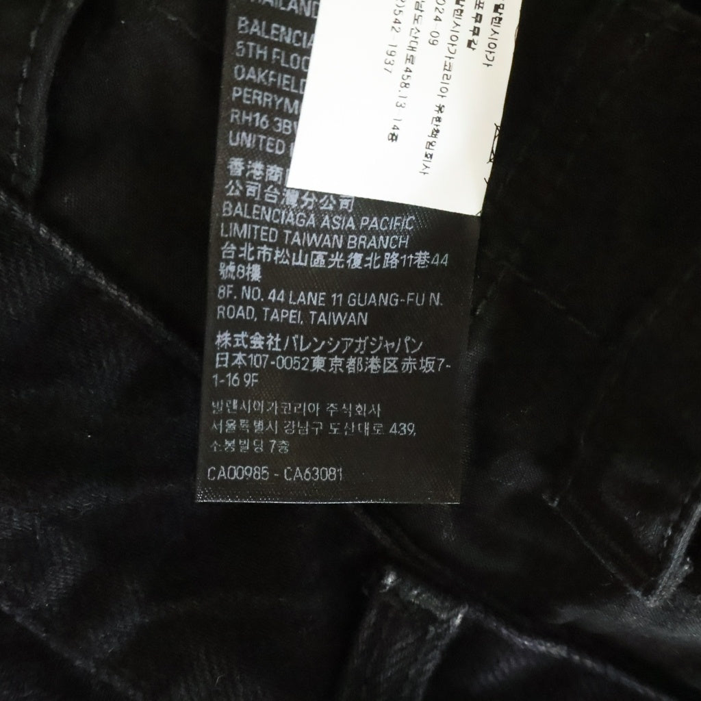 BALENCIAGA(バレンシアガ) 24AW Denim Layered Sweatpants デニムレイヤード ワイドスウェットパンツ ブラック 808816 TNVI7