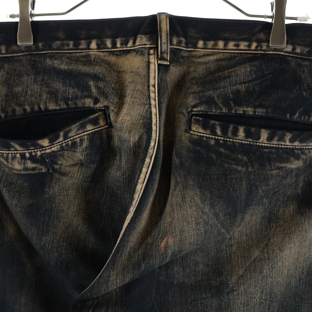 Yohji Yamamoto POUR HOMME(ヨウジヤマモト プールオム) 02AW Archive Denim Design Pants デニムデザイン パンツ ブラック HM-P43-019