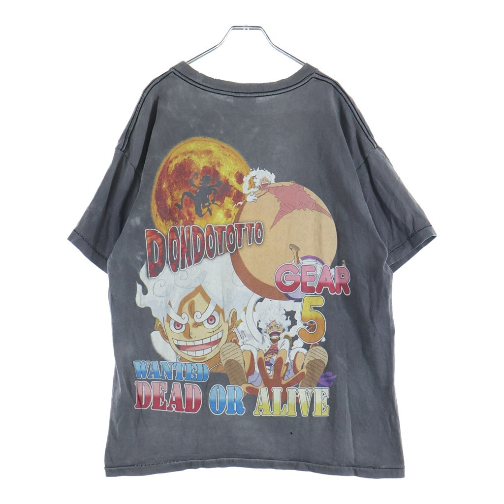 SAINT MICHAEL(セントマイケル) 23AW ×ONE PEACE OP SS TEE LUFFY ワンピース ダメージ加工 半袖Tシャツ グレー SM-A23-0000-027