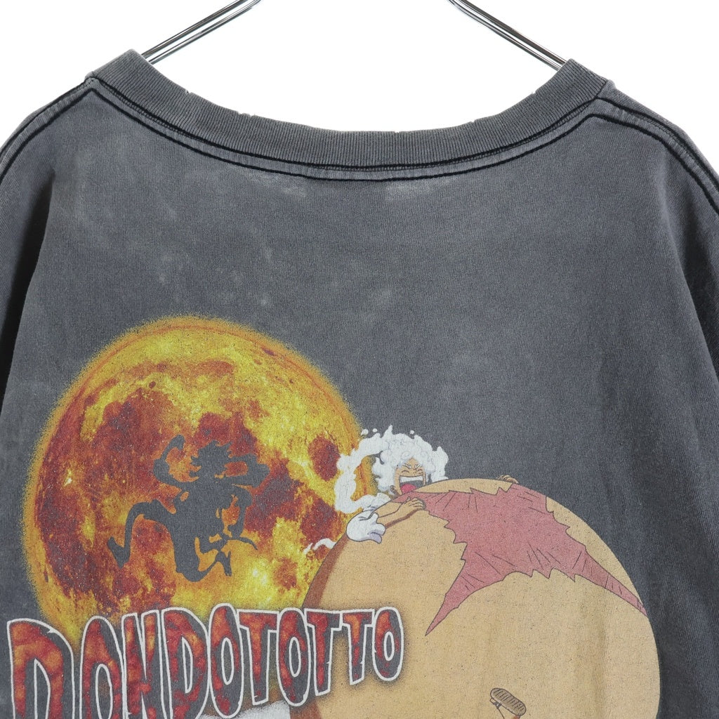SAINT MICHAEL(セントマイケル) 23AW ×ONE PEACE OP SS TEE LUFFY ワンピース ダメージ加工 半袖Tシャツ グレー SM-A23-0000-027