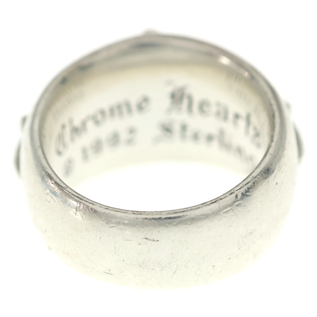 CHROME HEARTS(クロムハーツ) FLRL CRS PAVE BLACK DIA フローラルクロス リング PAVEブラックダイヤモンド シルバー/ブラック
