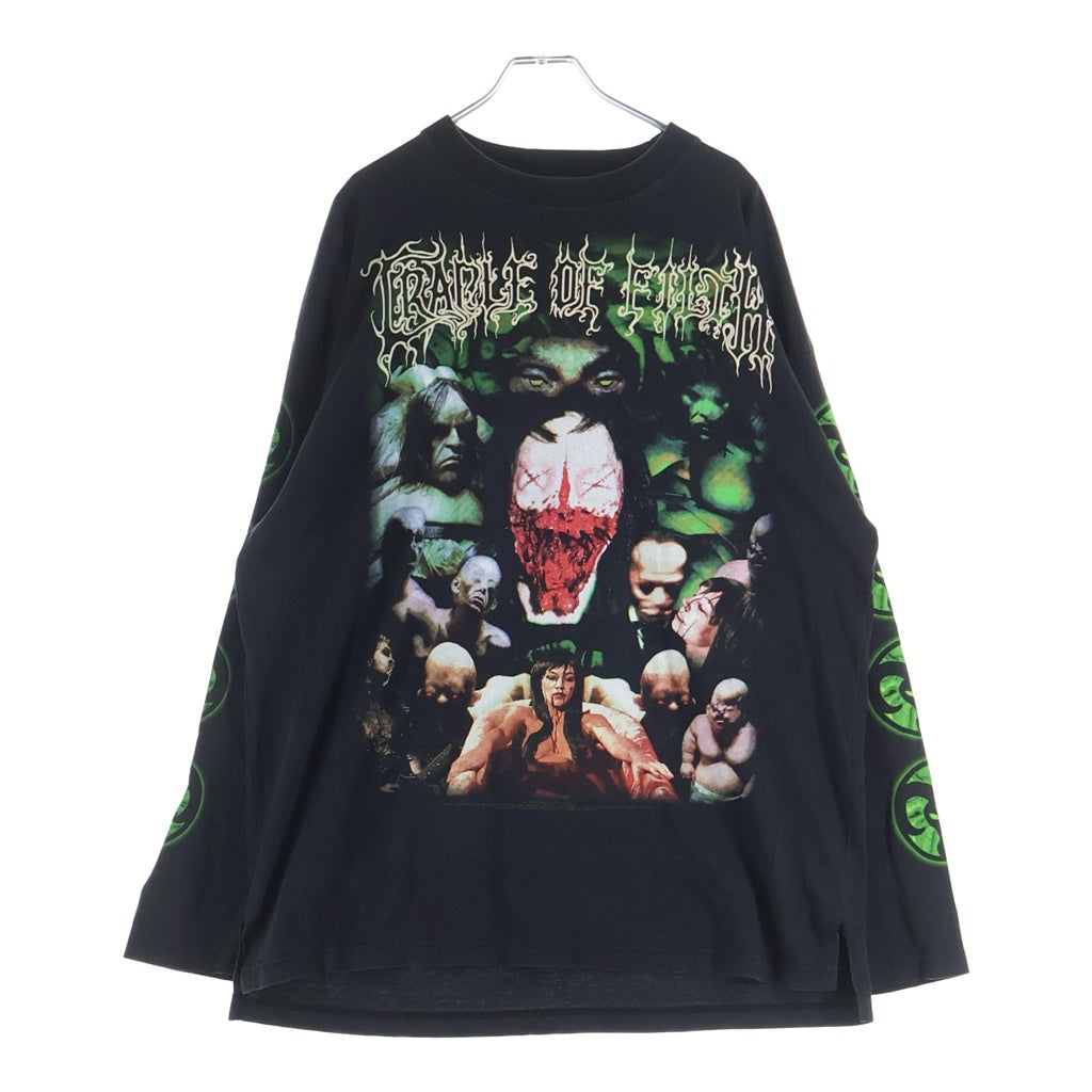 VINTAGE(ヴィンテージ) 90s CRADLE OF FILTH 1999 CANVAS FOR A LICK OF PAIN LS ドルオブフィルス バンド ロングスリーブ 長袖Tシャツ カットソー ブラック