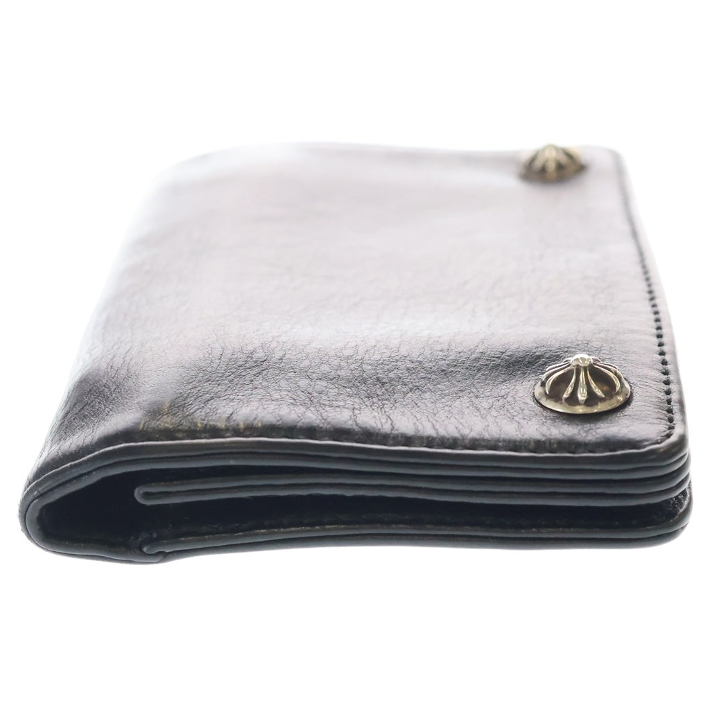 CHROME HEARTS(クロムハーツ) 2ZIP 2ジップ クロスボールボタンレザーウォレット 財布 ブラック BCA363