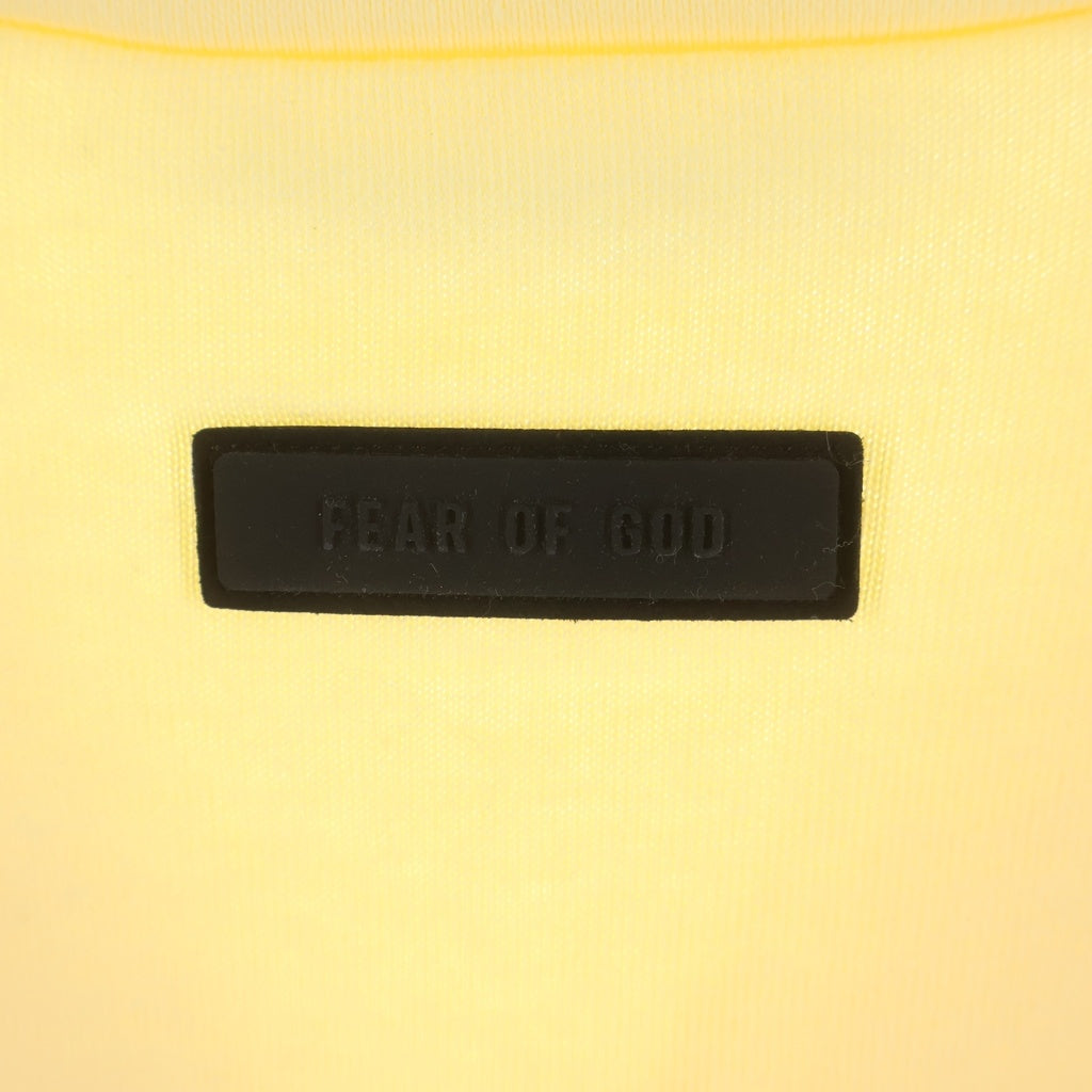 FEAR OF GOD ESSENTIALS(フィアオブゴッド エッセンシャルズ) V NECK JERSEY ラバーロゴ Vネック ヘビーオンス半袖Tシャツ イエロー