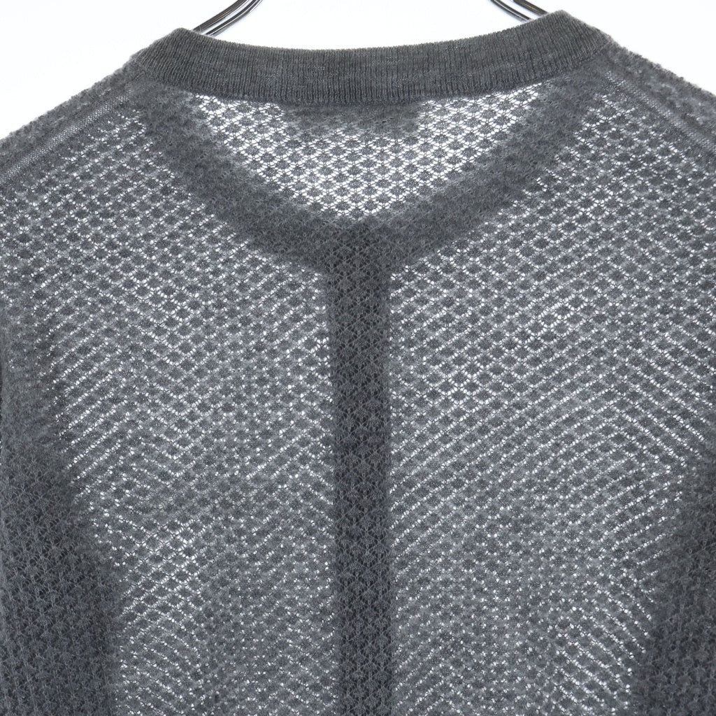 miumiu(ミュウミュウ) 25SS knit Cardigan カシミヤニットカーディガン 長袖 グレー レディース