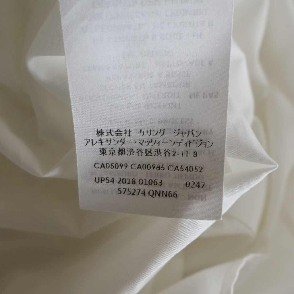 Alexander McQueen(アレキサンダーマックイーン) Skull Shirt スカル刺繍 長袖シャツ ホワイト 575274 QNN66
