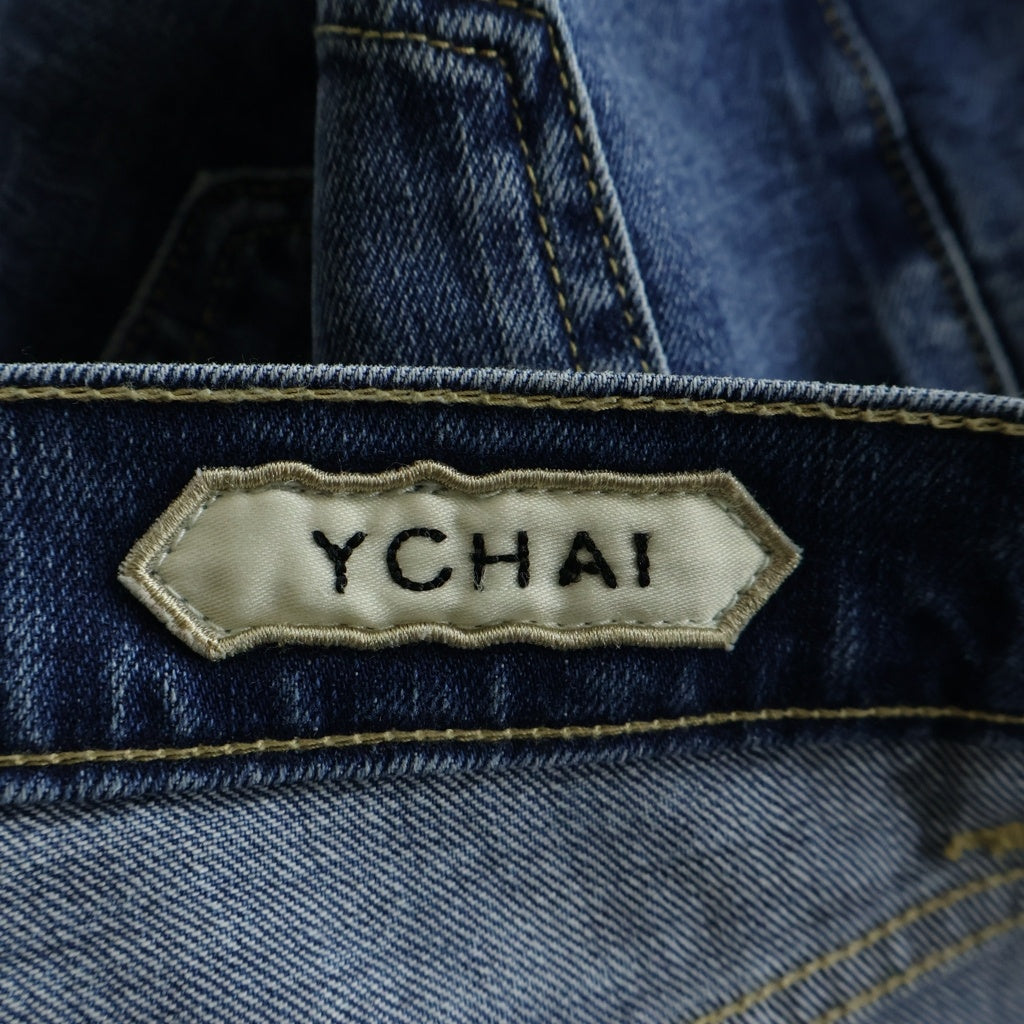 YCHAI(イカイ) 【干場別注】 PANATELA VINTAGE BLACK ボタンフライ ストレートデニムパンツ インディゴ YPUJF001