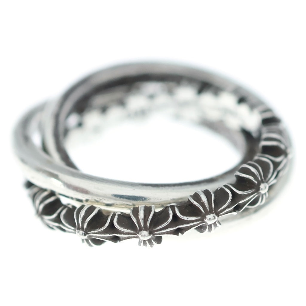 CHROME HEARTS(クロムハーツ) TINY E CH PLUS BAND TRPL タイニーE CHプラス バンド トリプルリング シルバー